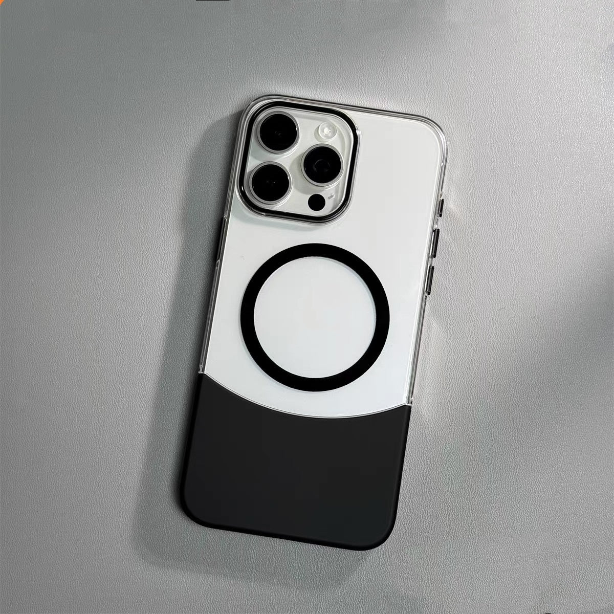 Contrast Color Transparent Magnetic IPhone Case