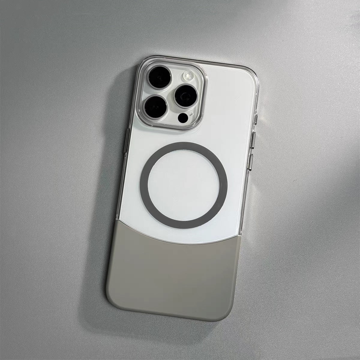 Contrast Color Transparent Magnetic IPhone Case