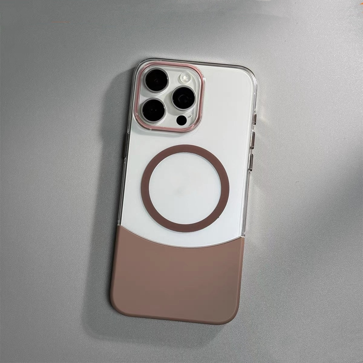 Contrast Color Transparent Magnetic IPhone Case