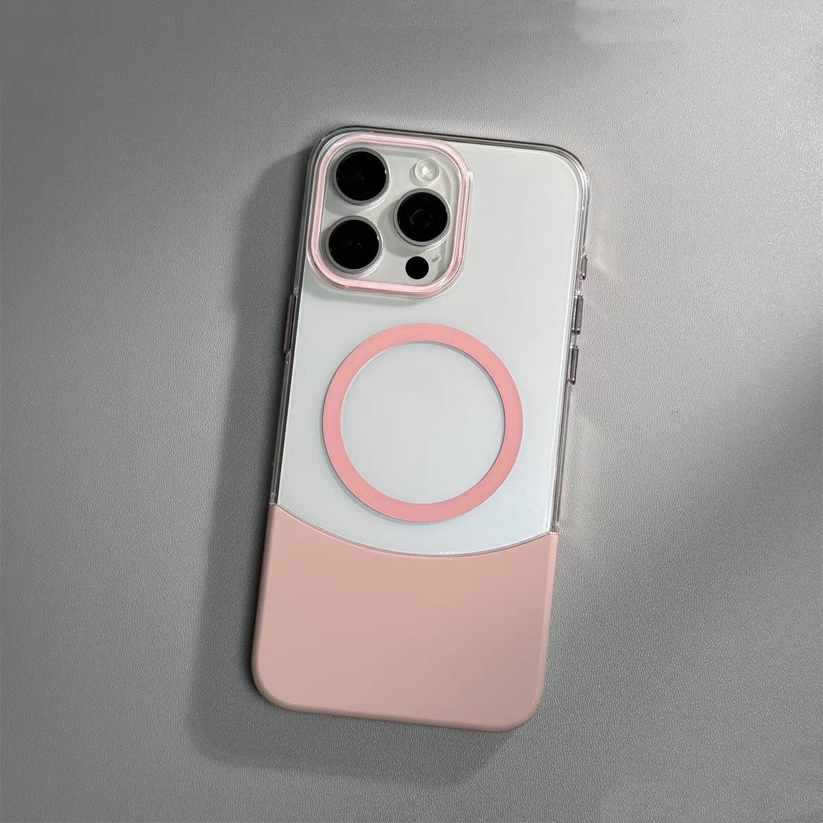 Contrast Color Transparent Magnetic IPhone Case