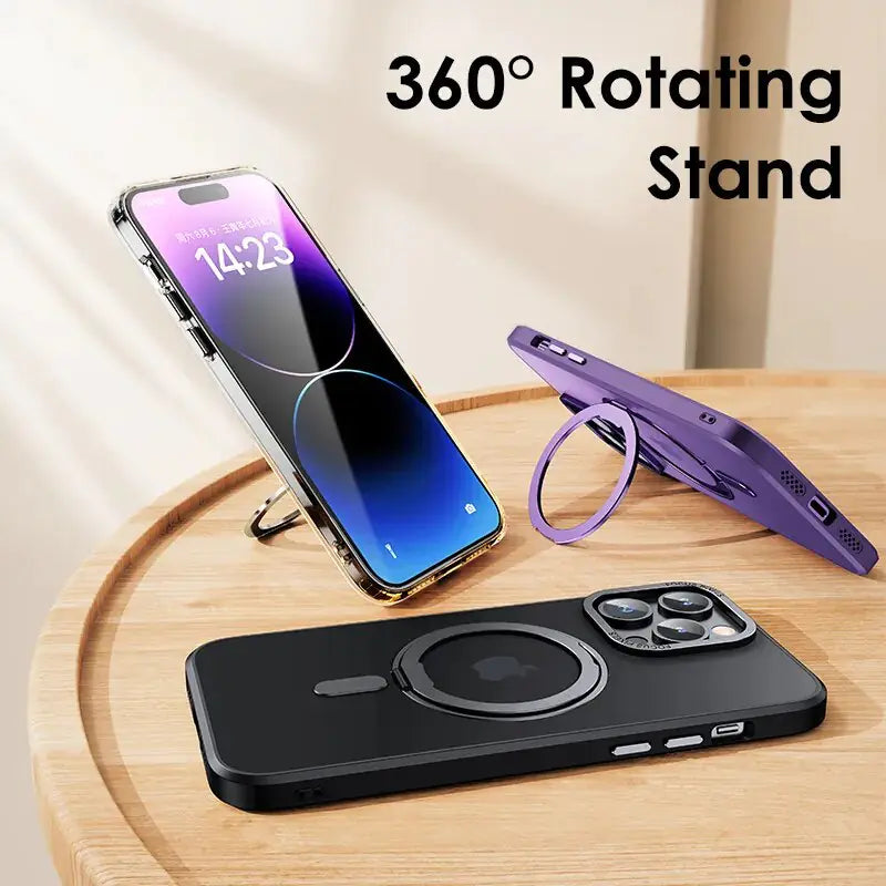 360° Rotating Magnetic Ring iPhone Case