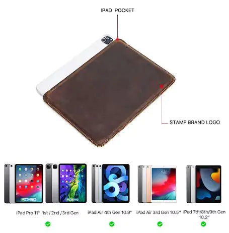 Cowhide Leather Sleeve for iPad