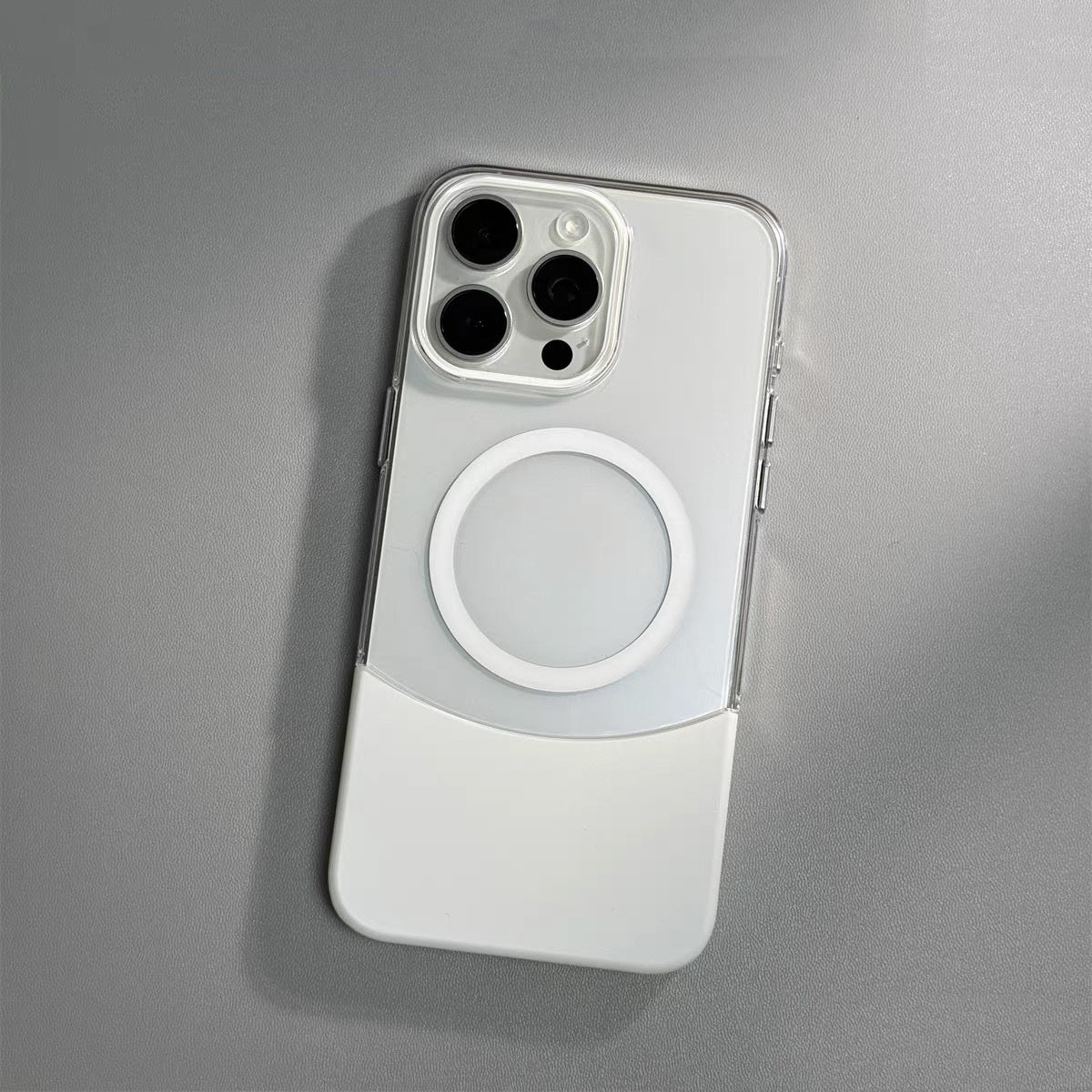 Contrast Color Transparent Magnetic IPhone Case