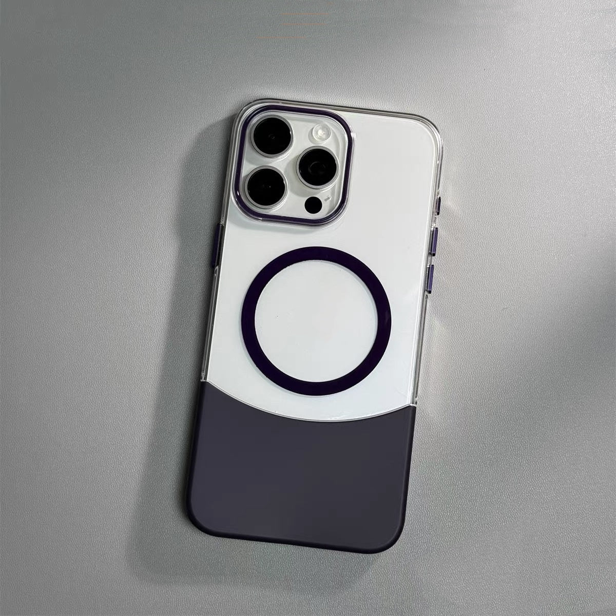 Contrast Color Transparent Magnetic IPhone Case