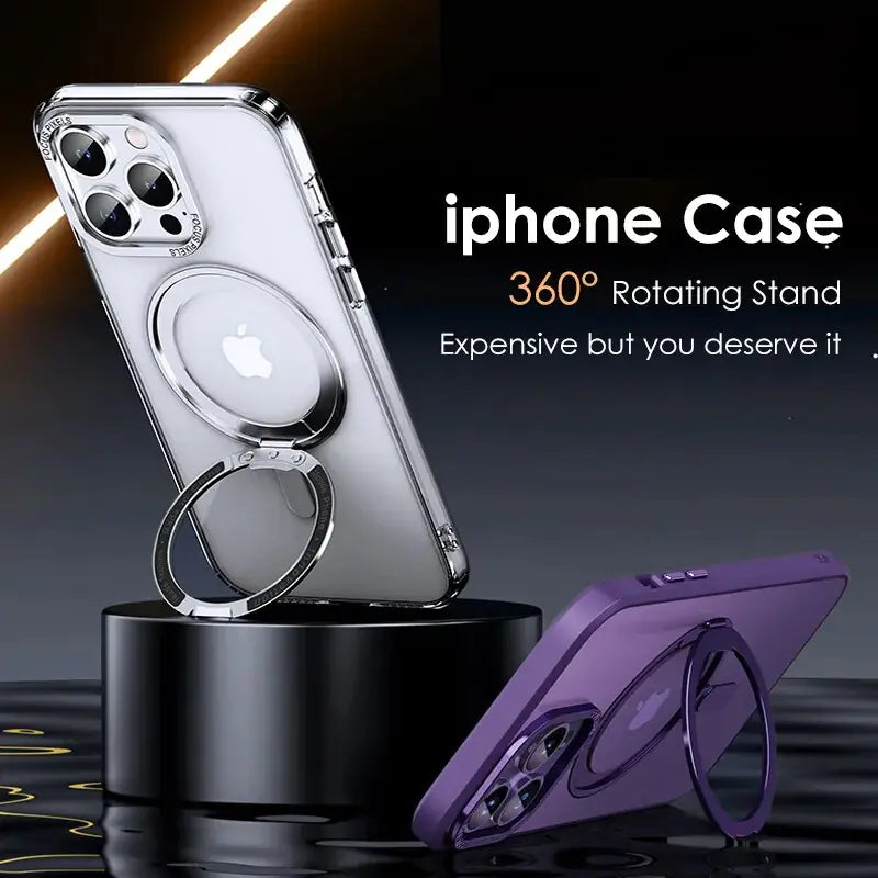 360° Rotating Magnetic Ring iPhone Case