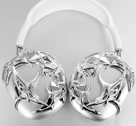 Silver Liquid Headset Cover